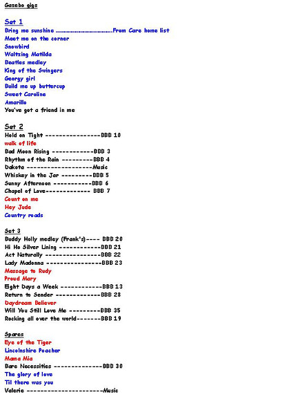 Set List 1 
Use Bulk Download for this set